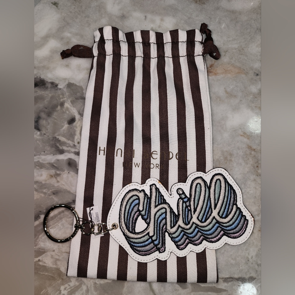 Henri Bendel New York CHILL Purse Charm NWT 3D Patch